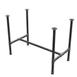 Base de mesa de comedor, estructura en H, hierro fundido y acero Ø 34 mm, 102 × 56 cm, altura 75 cm
