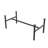 Base de mesa de centro, estructura en H, hierro fundido y acero Ø 34 mm, 112 × 56 cm, altura 42 cm