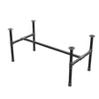 Base de mesa de centro, estructura en H, hierro fundido y acero Ø 34 mm, 112 × 56 cm, altura 52 cm