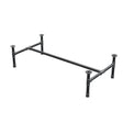 Base de mesa de centro, estructura en H, hierro fundido y acero Ø 34 mm, 132 × 66 cm, altura 32 cm