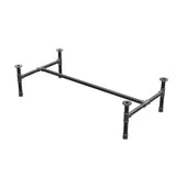 Base de mesa de centro, estructura en H, hierro fundido y acero Ø 34 mm, 132 × 66 cm, altura 32 cm