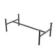 Base de mesa de centro, estructura en H, hierro fundido y acero Ø 34 mm, 132 × 66 cm, altura 42 cm