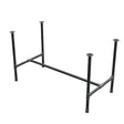 Base de mesa de comedor, estructura en H, hierro fundido y acero Ø 34 mm, 132 × 66 cm, altura 75 cm