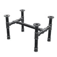 Base de mesa de centro, estructura en H, hierro fundido y acero Ø 34 mm, 52 × 36 cm, altura 32 cm