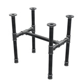 Base de mesa de centro, estructura en H, hierro fundido y acero Ø 34 mm, 52 × 36 cm, altura 52 cm