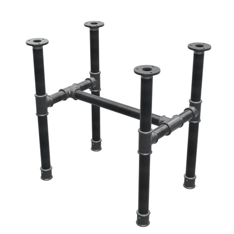 Base de mesa de centro, estructura en H, hierro fundido y acero Ø 34 mm, 52 × 36 cm, altura 52 cm