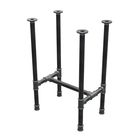 Base de mesa de comedor, estructura en H, hierro fundido y acero Ø 34 mm, 52 × 36 cm, altura 75 cm