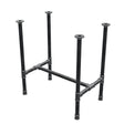 Base de mesa de comedor, estructura en H, hierro fundido y acero Ø 34 mm, 72 × 46 cm, altura 75 cm