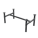 Base de mesa de centro, estructura en H, hierro fundido y acero Ø 34 mm, 82 × 46 cm, altura 32 cm
