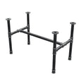 Base de mesa de centro, estructura en H, hierro fundido y acero Ø 34 mm, 82 × 46 cm, altura 52 cm