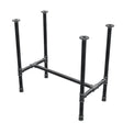 Base de mesa de comedor, estructura en H, hierro fundido y acero Ø 34 mm, 82 × 46 cm, altura 75 cm