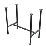 Base de mesa de comedor, estructura en H, hierro fundido y acero Ø 34 mm, 82 × 46 cm, altura 75 cm