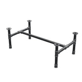 Base de mesa de centro, estructura en H, hierro fundido y acero Ø 34 mm, 92 × 52 cm, altura 32 cm