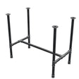 Base de mesa de comedor, estructura en H, hierro fundido y acero Ø 34 mm, 92 × 52 cm, altura 75 cm