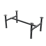 Base de mesa de centro, estructura en H, hierro fundido y acero Ø 42 mm, 106 × 61 cm, altura 44 cm