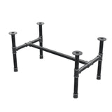 Base de mesa de centro, estructura en H, hierro fundido y acero Ø 42 mm, 106 × 61 cm, altura 54 cm