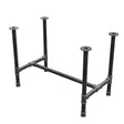 Base de mesa de comedor, estructura en H, hierro fundido y acero Ø 42 mm, 106 × 61 cm, altura 74 cm