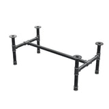 Base de mesa de centro, estructura en H, hierro fundido y acero Ø 42 mm, 116 × 61 cm, altura 44 cm