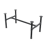Base de mesa de centro, estructura en H, hierro fundido y acero Ø 42 mm, 116 × 61 cm, altura 54 cm