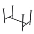 Base de mesa de comedor, estructura en H, hierro fundido y acero Ø 42 mm, 116 × 71 cm, altura 74 cm