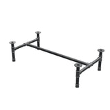 Base de mesa de centro, estructura en H, hierro fundido y acero Ø 42 mm, 136 × 71 cm, altura 34 cm