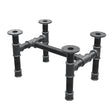 Base de mesa de centro, estructura en H, hierro fundido y acero Ø 42 mm, 56 × 41 cm, altura 34 cm