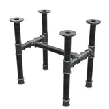 Base de mesa de centro, estructura en H, hierro fundido y acero Ø 42 mm, 56 × 41 cm, altura 54 cm
