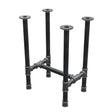 Base de mesa de comedor, estructura en H, hierro fundido y acero Ø 42 mm, 56 × 41 cm, altura 74 cm