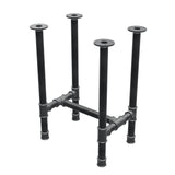 Base de mesa de comedor, estructura en H, hierro fundido y acero Ø 42 mm, 56 × 41 cm, altura 74 cm