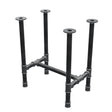 Base de mesa de comedor, estructura en H, hierro fundido y acero Ø 42 mm, 66 × 45 cm, altura 74 cm