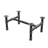 Base de mesa de centro, estructura en H, hierro fundido y acero Ø 42 mm, 76 × 51 cm, altura 34 cm