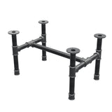 Base de mesa de centro, estructura en H, hierro fundido y acero Ø 42 mm, 76 × 51 cm, altura 44 cm