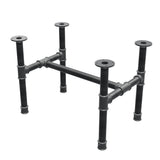 Base de mesa de centro, estructura en H, hierro fundido y acero Ø 42 mm, 76 × 51 cm, altura 54 cm