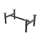 Base de mesa de centro, estructura en H, hierro fundido y acero Ø 42 mm, 86 × 51 cm, altura 34 cm