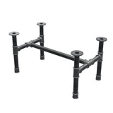 Base de mesa de centro, estructura en H, hierro fundido y acero Ø 42 mm, 86 × 51 cm, altura 44 cm
