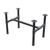 Base de mesa de centro, estructura en H, hierro fundido y acero Ø 42 mm, 86 × 51 cm, altura 54 cm
