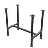 Base de mesa de comedor, estructura en H, hierro fundido y acero Ø 42 mm, 86 × 51 cm, altura 74 cm