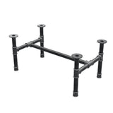 Base de mesa de centro, estructura en H, hierro fundido y acero Ø 42 mm, 96 × 57 cm, altura 44 cm