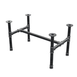 Base de mesa de centro, estructura en H, hierro fundido y acero Ø 42 mm, 96 × 57 cm, altura 54 cm