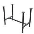 Base de mesa de comedor, estructura en H, hierro fundido y acero Ø 42 mm, 96 × 57 cm, altura 74 cm