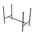 Base de mesa de comedor, estructura en H, hierro fundido y acero Ø 27 mm, 101 × 55 cm, altura 74 cm