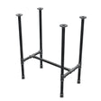Base de mesa de comedor, estructura en H, hierro fundido y acero Ø 27 mm, 61 × 39 cm, altura 74 cm
