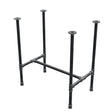 Base de mesa de comedor, estructura en H, hierro fundido y acero Ø 27 mm, 71 × 45 cm, altura 74 cm