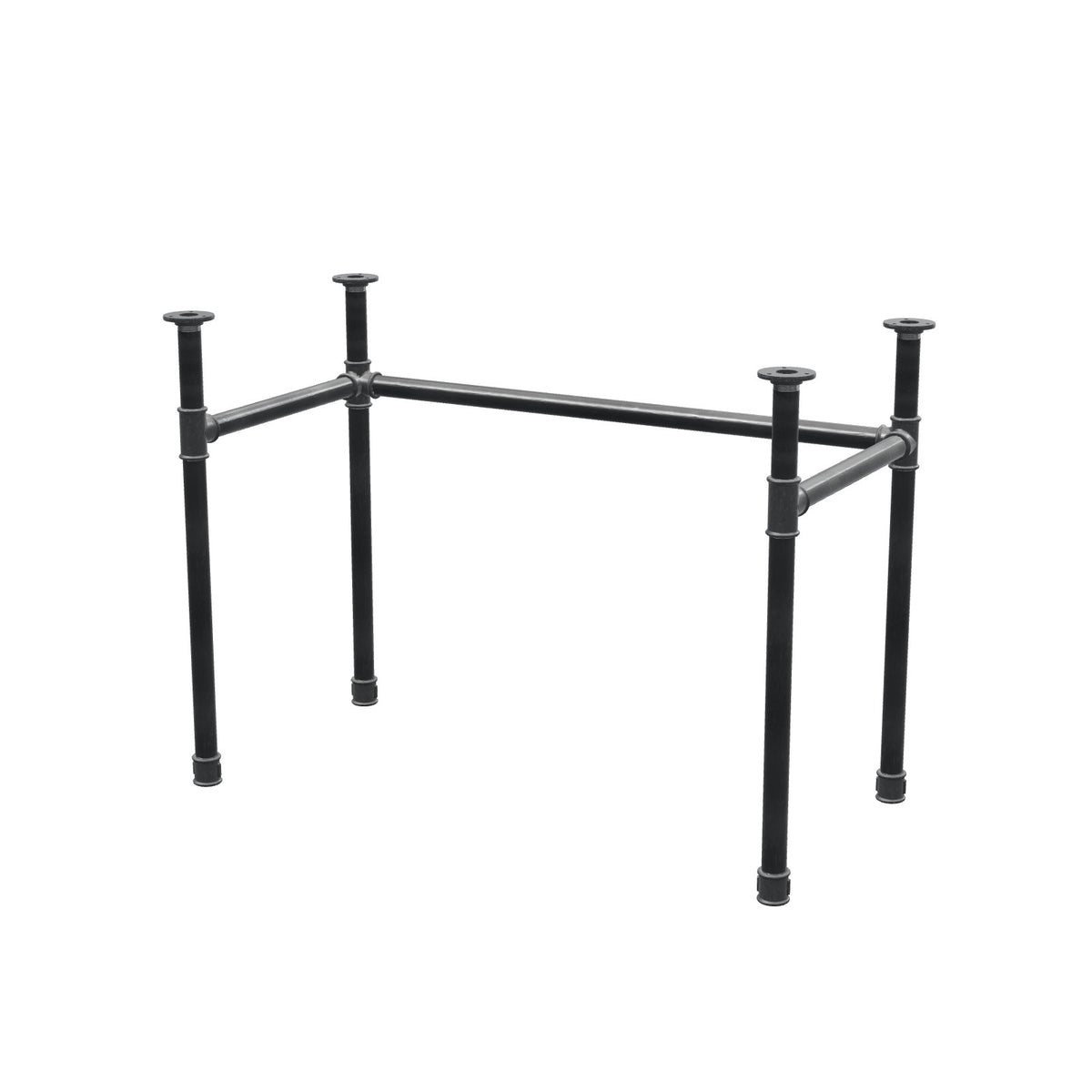 Base de escritorio, estructura en U, hierro fundido y acero Ø 34 mm, 102 × 52 cm, altura 72 cm