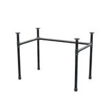Base de escritorio, estructura en U, hierro fundido y acero Ø 34 mm, 102 × 62 cm, altura 72 cm