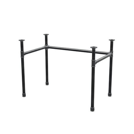 Base de escritorio, estructura en U, hierro fundido y acero Ø 34 mm, 102 × 62 cm, altura 72 cm