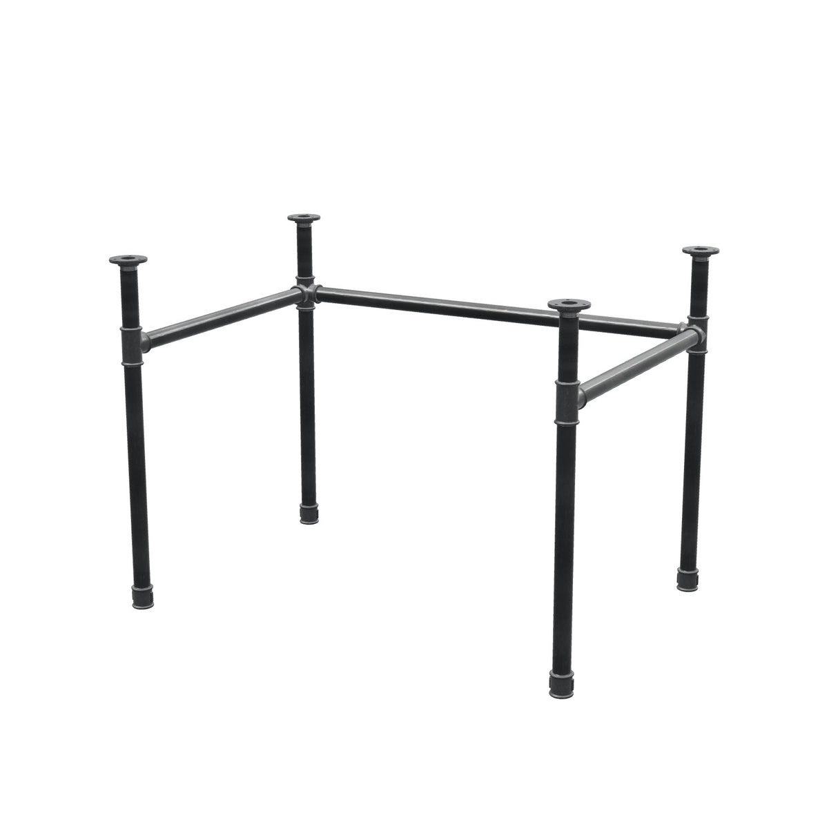 Base de escritorio, estructura en U, hierro fundido y acero Ø 34 mm, 102 × 72 cm, altura 72 cm