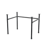 Base de escritorio, estructura en U, hierro fundido y acero Ø 34 mm, 102 × 72 cm, altura 72 cm