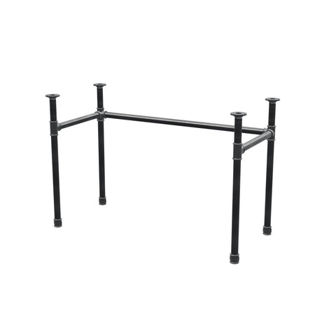 Base de escritorio, estructura en U, hierro fundido y acero Ø 34 mm, 112 × 52 cm, altura 72 cm