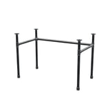 Base de escritorio, estructura en U, hierro fundido y acero Ø 34 mm, 112 × 62 cm, altura 72 cm